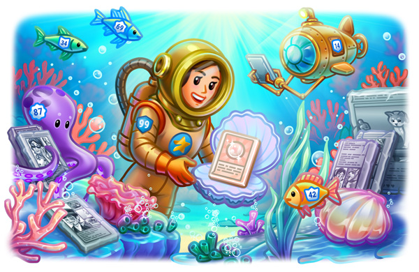 Zoeken in openbare berichten, albums voor verhalen, cadeaucollecties en meer